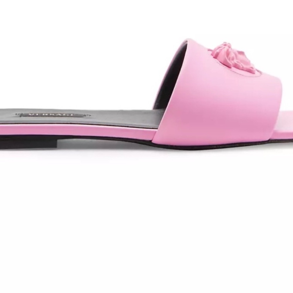Pink Slide Sandals Versace La Medusa